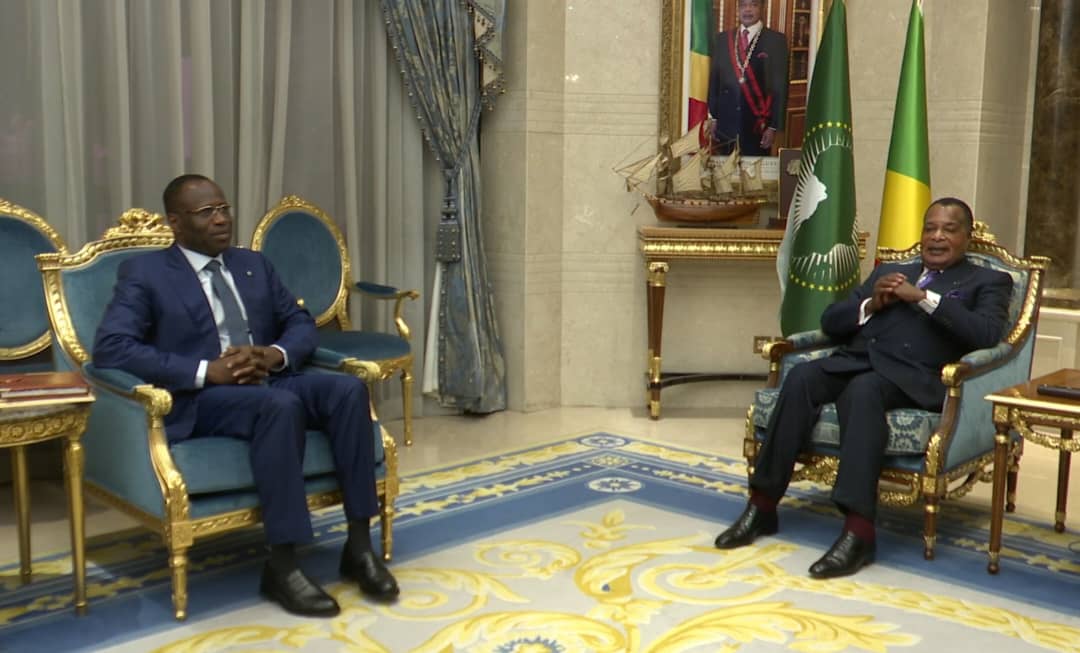 CEMAC : Denis Sassou-N’Guesso échange avec Yvon Sana Bangui sur les reformes au sein de la BEAC.