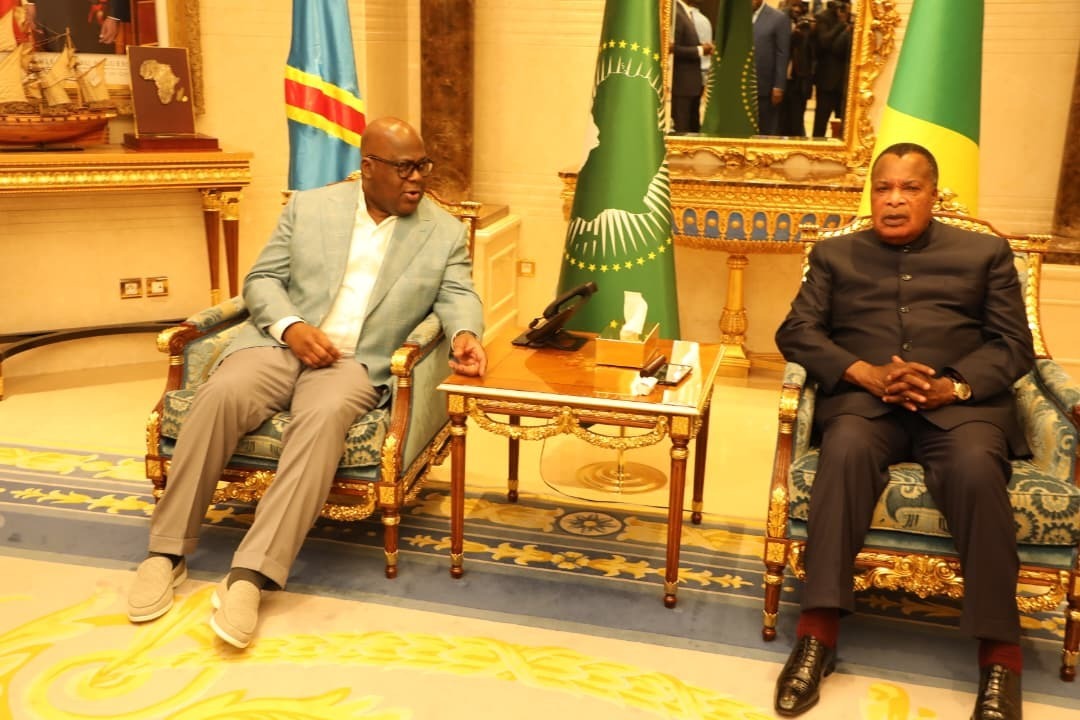 Congo-RDC : Félix Antoine Tshisékédi en visite chez Denis Sassou-N’Guesso.